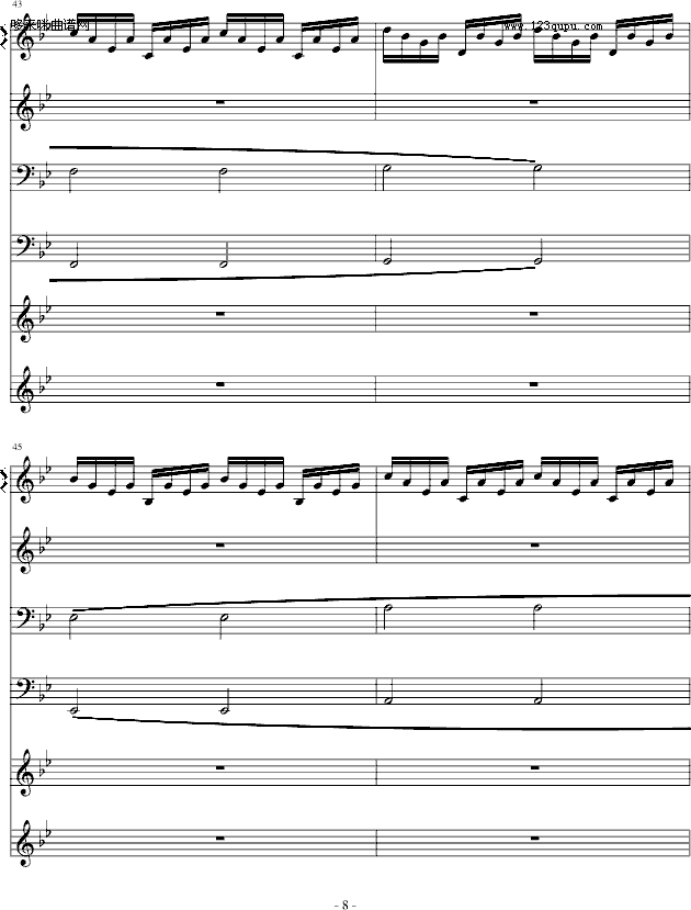亡灵城堡-英雄无敌2-游戏钢琴曲谱（图8）