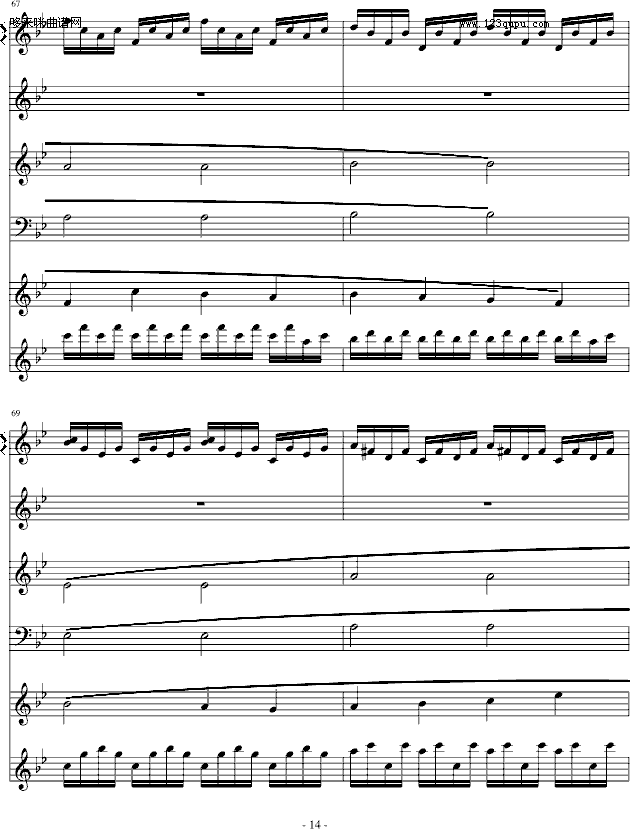 亡灵城堡-英雄无敌2-游戏钢琴曲谱（图14）
