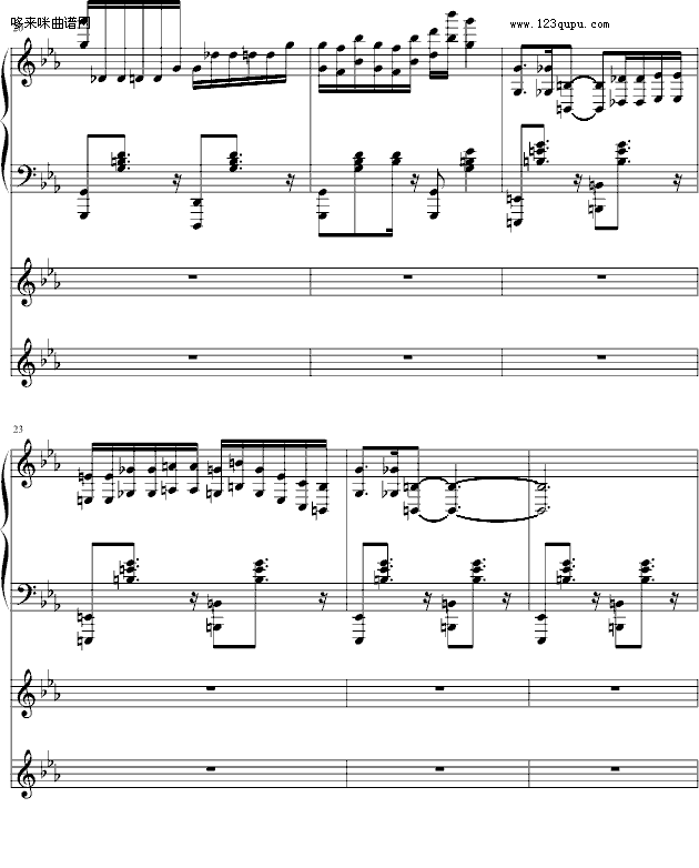 月下-阿鲁卡多-动漫影视钢琴曲谱（图5）
