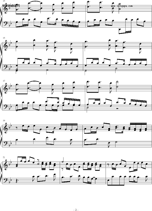 高达SEED主题曲《曾经和你在一起》复调钢琴版-Gundam Seed钢琴曲谱（图2）