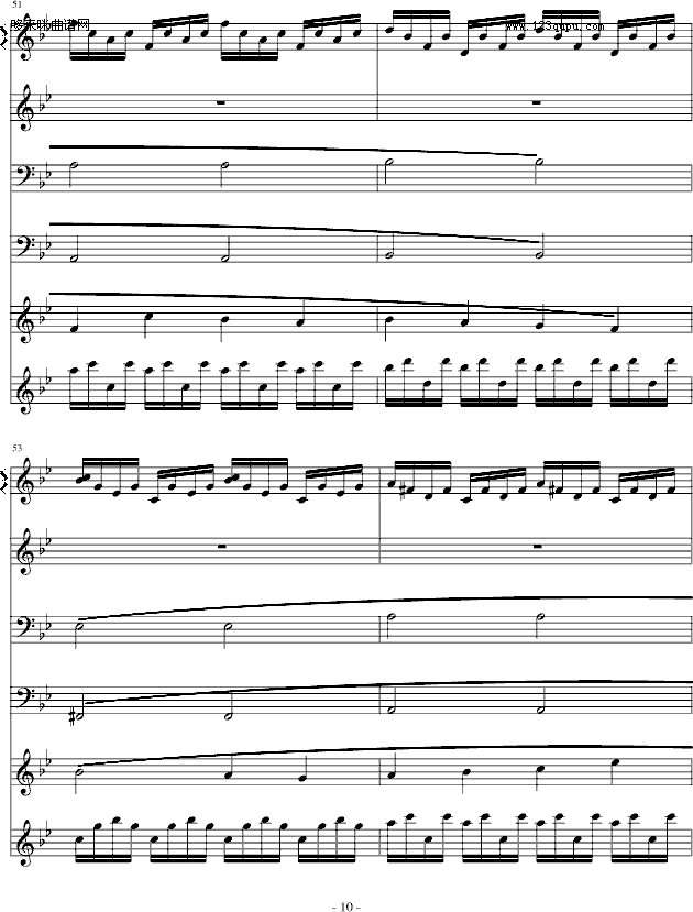 亡灵城堡-英雄无敌2-游戏钢琴曲谱（图10）