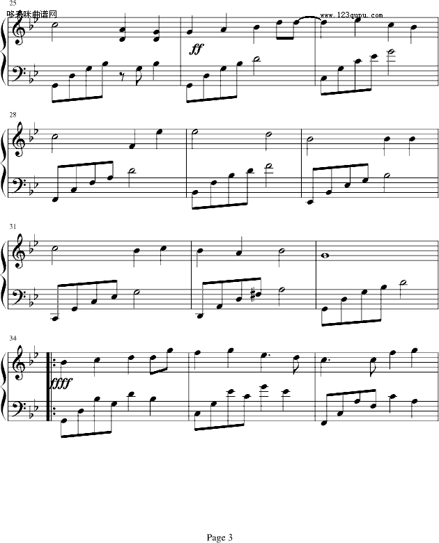 冬季之悲曲-大头Grace钢琴曲谱（图3）