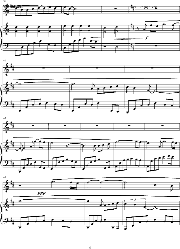 雨后天晴-Bach钢琴曲谱（图4）