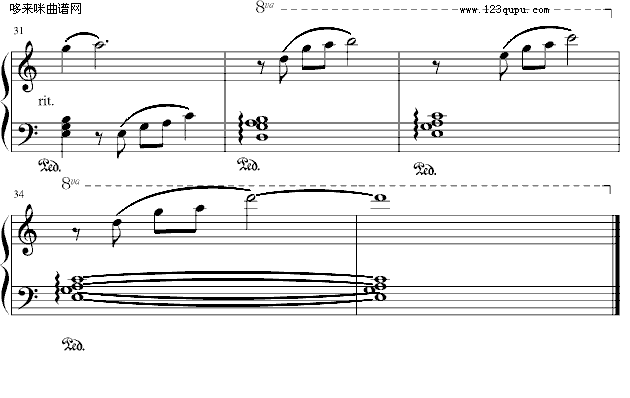 犬夜叉插曲——超越时空的思念-犬夜叉钢琴曲谱（图3）