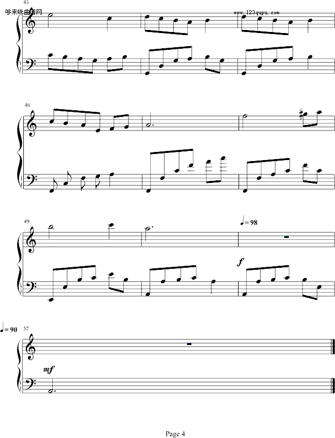 大阿福-凤鸣钢琴曲谱（图4）