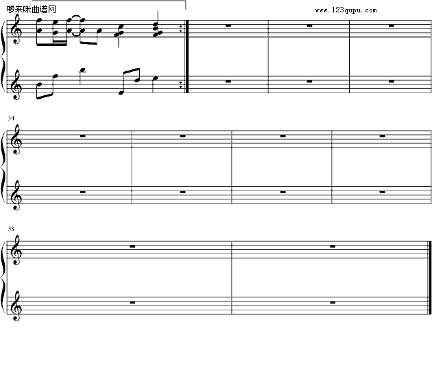 《皇太子的的初恋》插曲——花海-影视钢琴曲谱（图3）