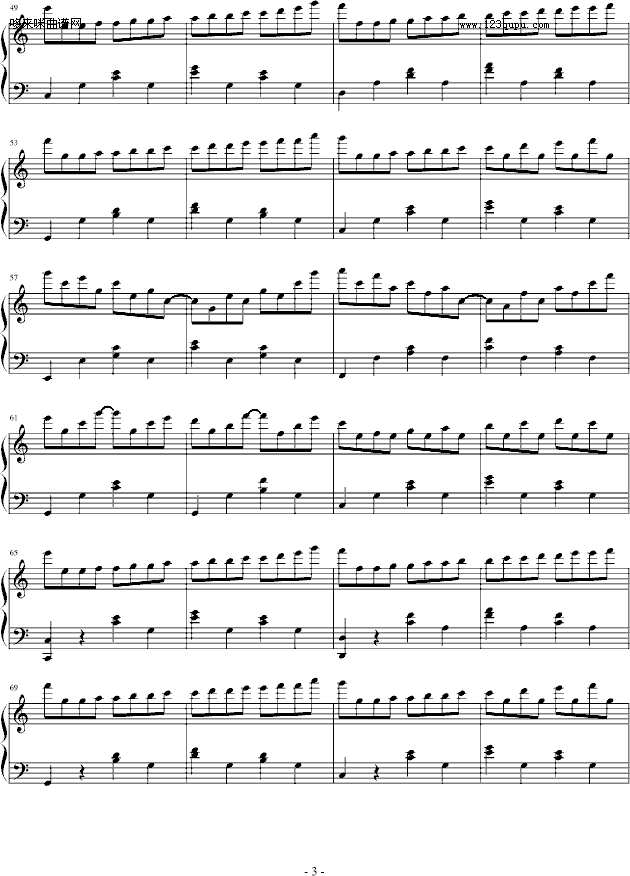 C大调练习曲-每一天钢琴曲谱（图3）