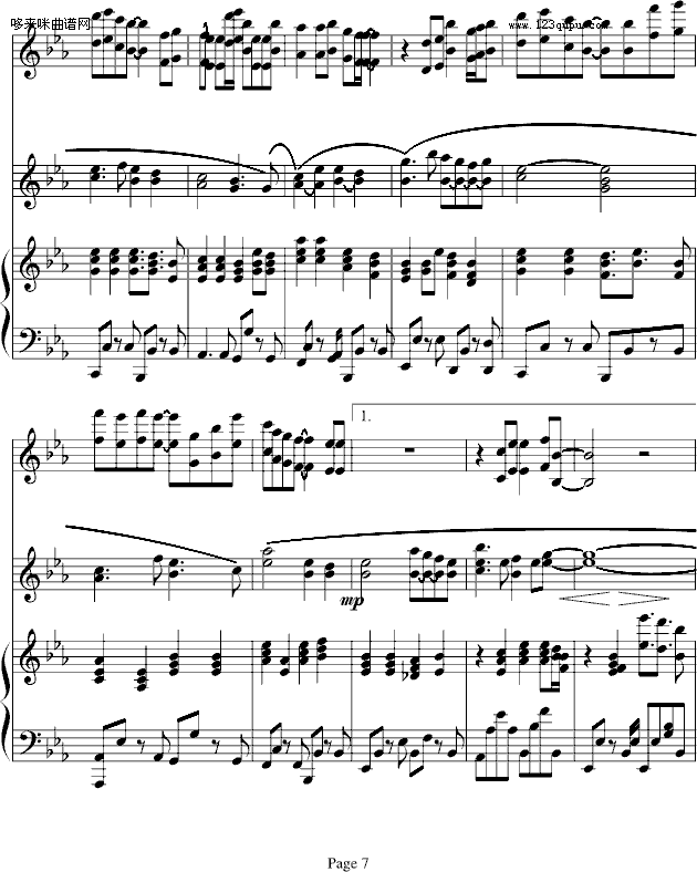 欣仔杰作之五-(求词)-b欣仔b钢琴曲谱（图7）