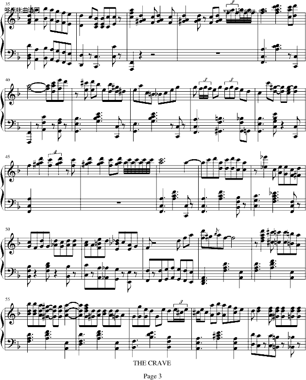 The Crave-绝对原版-海上钢琴师钢琴曲谱（图3）