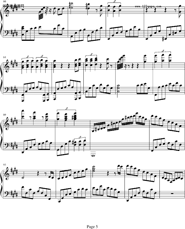 佣兵天下——巨星陨落-demonaprince钢琴曲谱（图5）