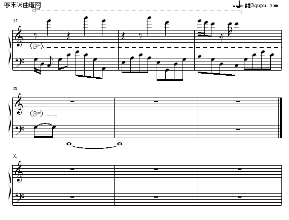 爱的旋律-维维钢琴曲谱（图3）