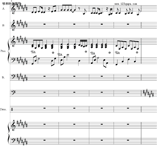 日记的一页-哈迪钢琴曲谱（图3）