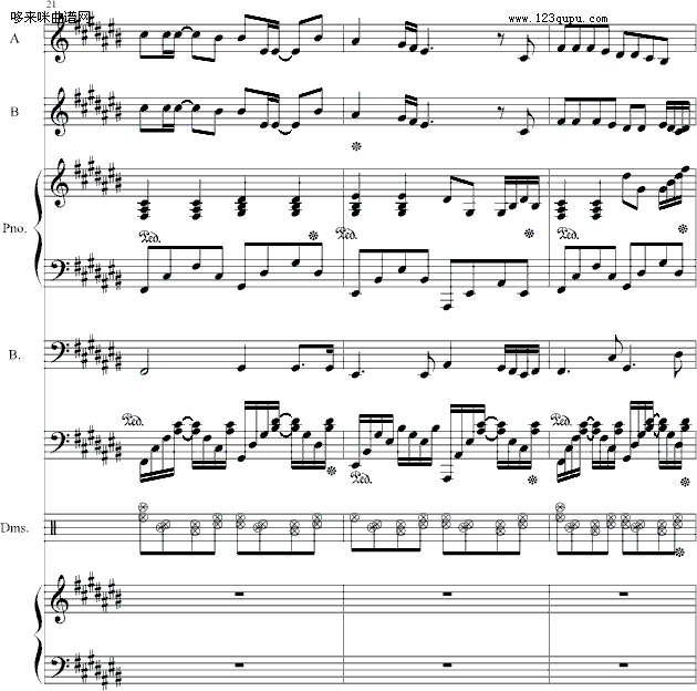 日记的一页-哈迪钢琴曲谱（图7）