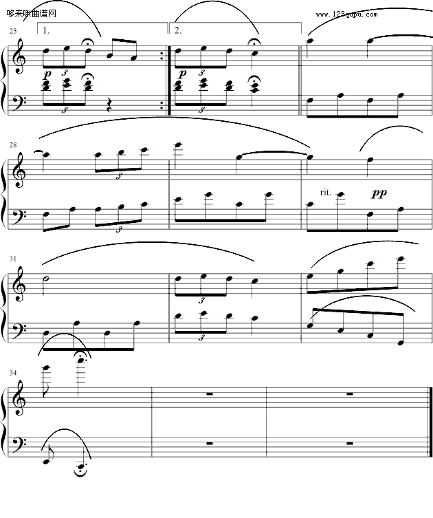 浪漫温馨曲-水玲珑piano钢琴曲谱（图3）