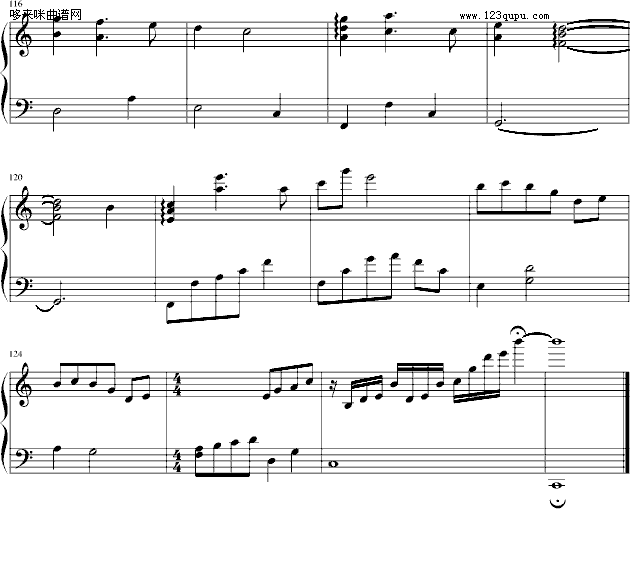 對望-影视钢琴曲谱（图5）