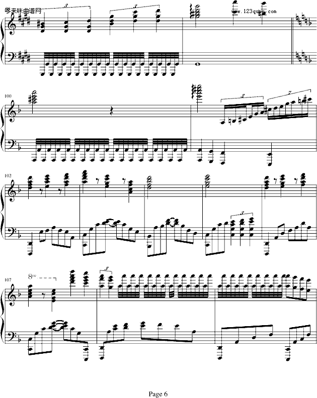 佣兵天下——巨星陨落-demonaprince钢琴曲谱（图6）