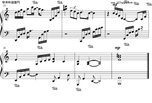 我最闪亮-2007快乐男生主题曲-影视钢琴曲谱（图3）