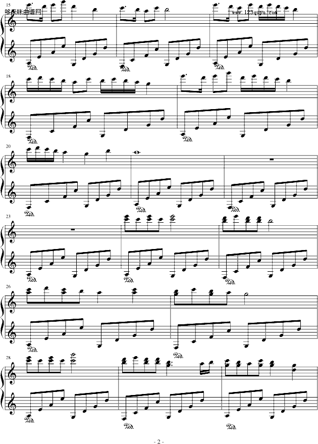 蝶儿飞飞-卡其小可钢琴曲谱（图2）