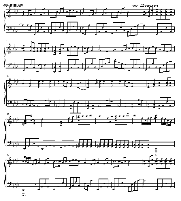 Asian Dream Song-久石让钢琴曲谱（图2）