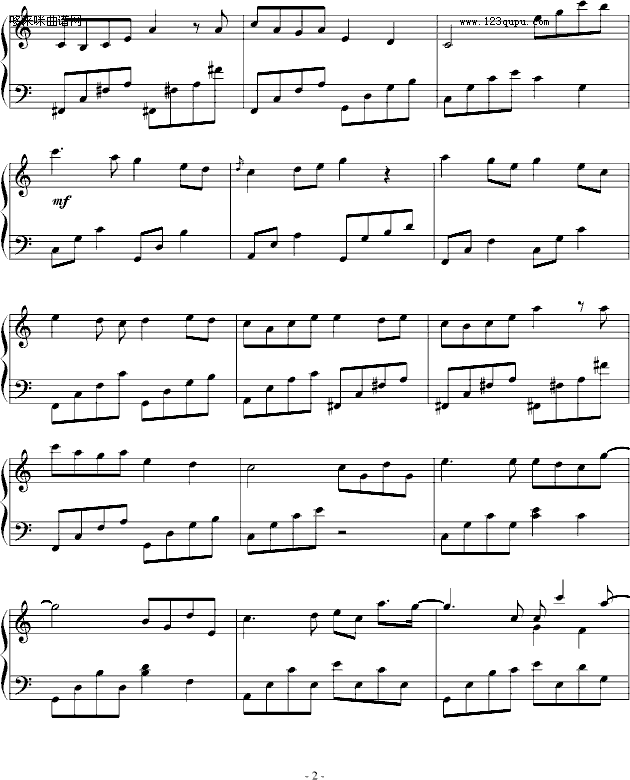 夜晚的旋律-Enjoythemusic钢琴曲谱（图2）