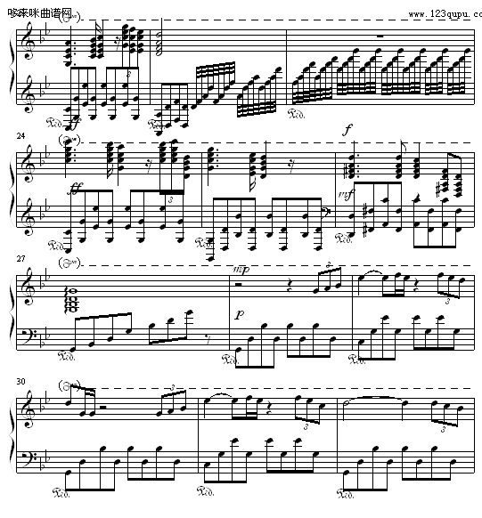 月光下的回忆-落翼之羽钢琴曲谱（图3）