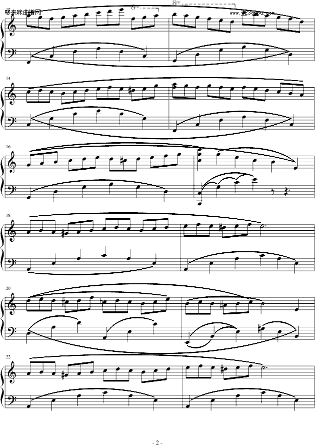 a小调练习曲-心兰钢琴曲谱（图2）
