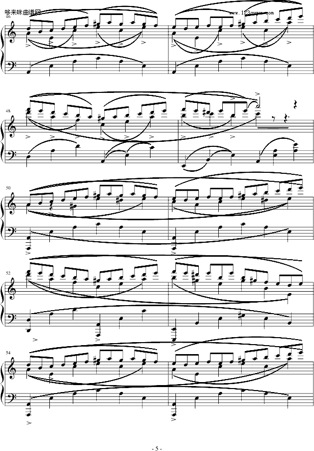 a小调练习曲-心兰钢琴曲谱（图5）