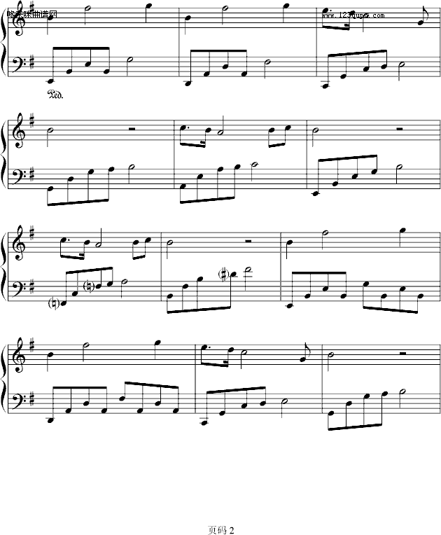星空的记忆-╰ァ│弦`Оo钢琴曲谱（图2）