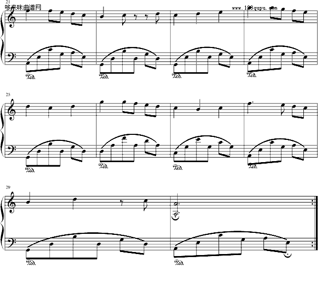 黄手帕片尾曲-爱lala歌--修改（浪漫版）-韩日剧钢琴曲谱（图2）