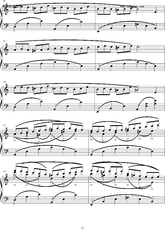 a小调练习曲-心兰钢琴曲谱（图4）