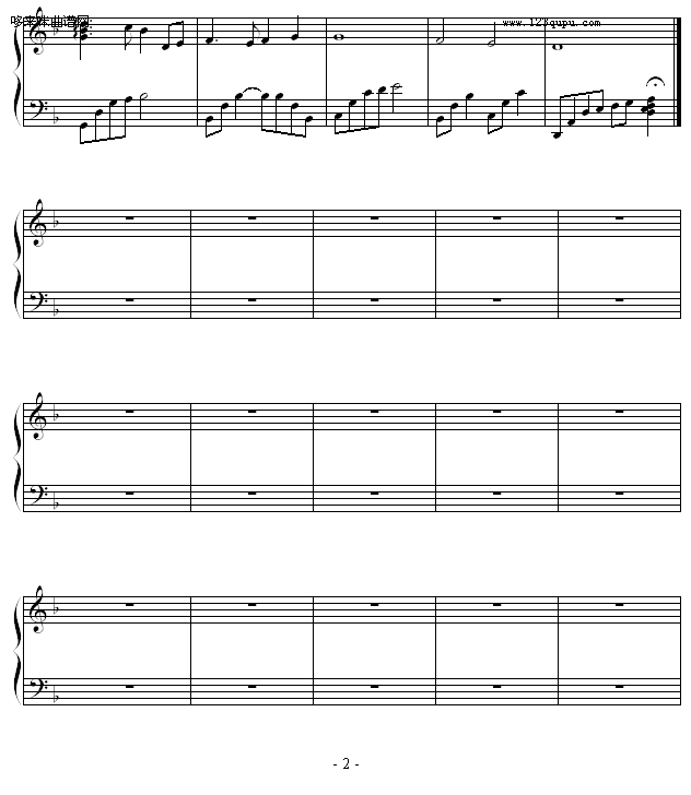 虞美人-∮亞→薩∮钢琴曲谱（图2）