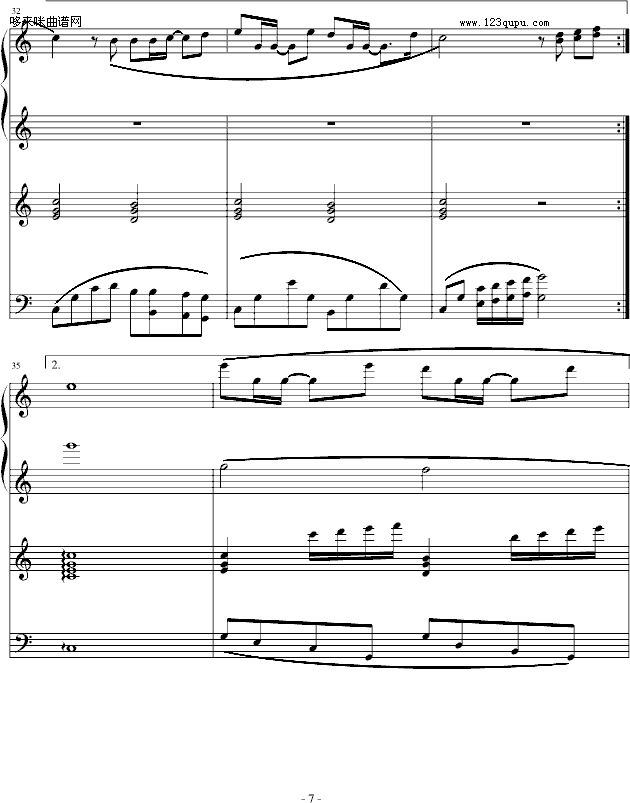 永远的彩虹-黑键钢琴曲谱（图7）