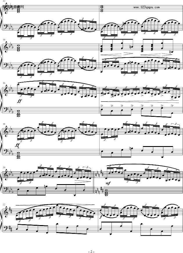 c小调练习曲-曹博来钢琴曲谱（图2）