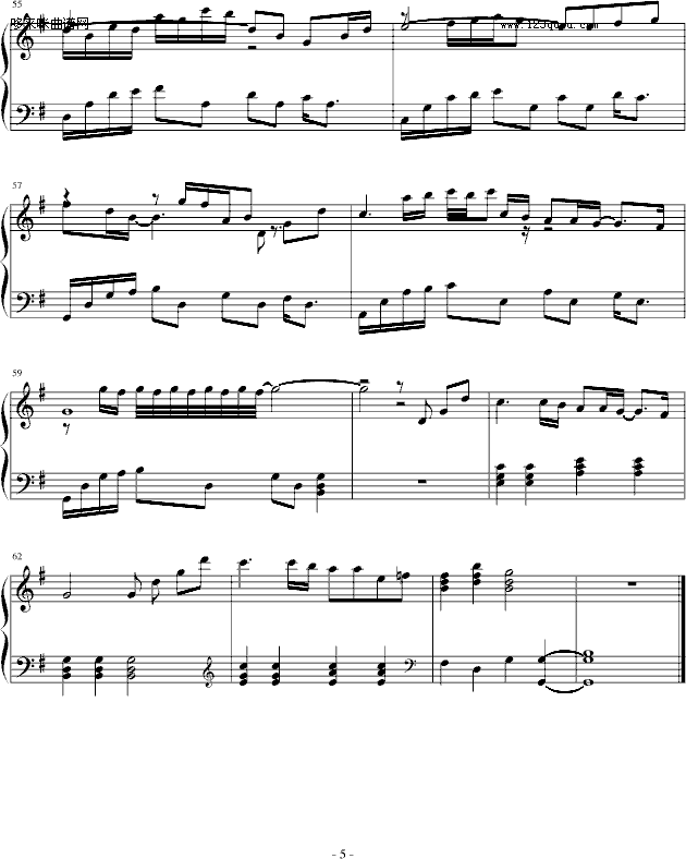 一缕阳光的温暖-小枫吹钢琴曲谱（图5）