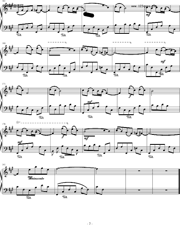 白玫瑰爱的乐章（原版）-jerry5743钢琴曲谱（图7）