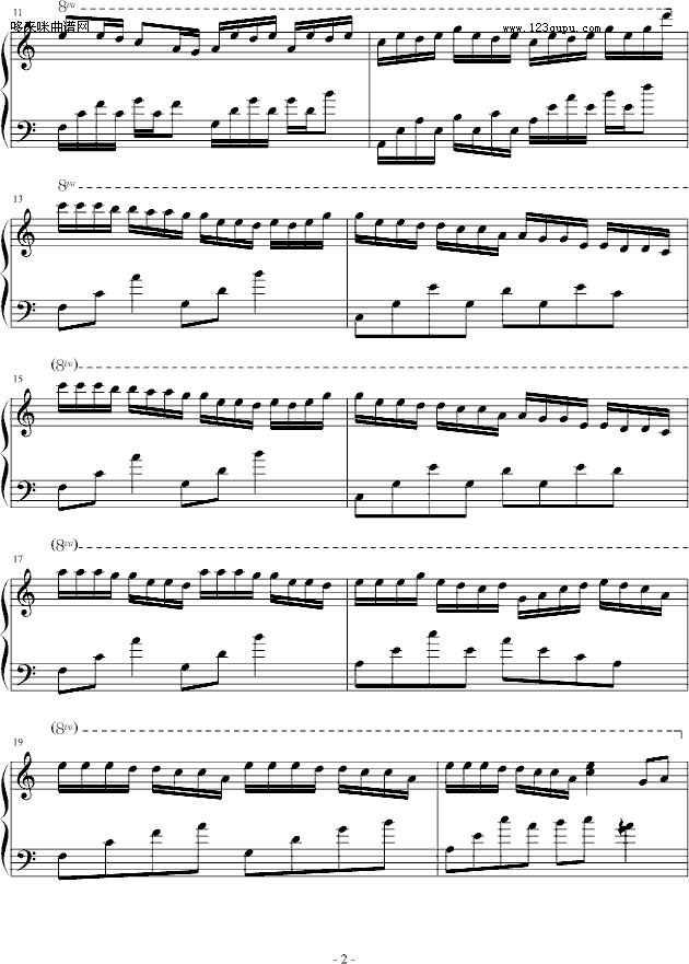 飘散-windtsao钢琴曲谱（图2）