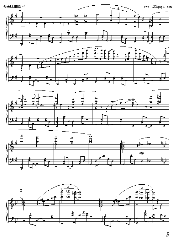 芒椰奶西-.學會︷放棄.钢琴曲谱（图5）
