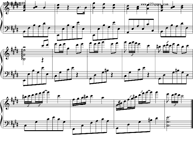 天鹅湖的小船第二乐章（夜曲）-清代皇帝钢琴曲谱（图2）