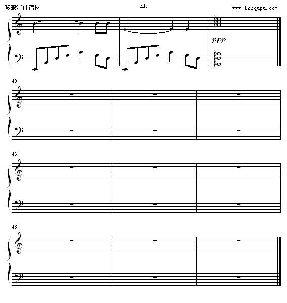 悲痛的思念-冯明东钢琴曲谱（图4）