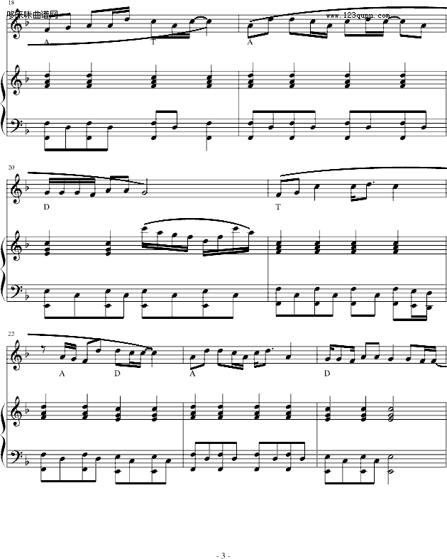 相思云-黑键钢琴曲谱（图3）
