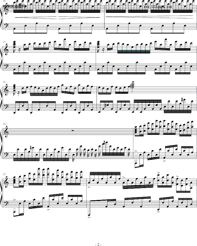 雨-心兰钢琴曲谱（图2）