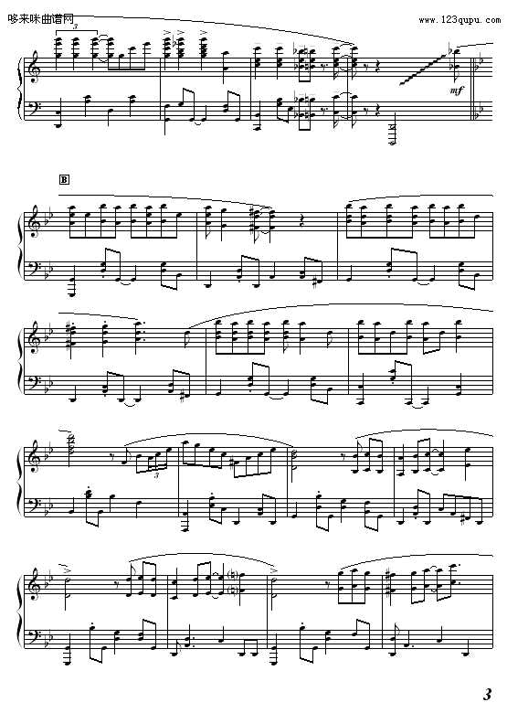 芒椰奶西-.學會︷放棄.钢琴曲谱（图3）
