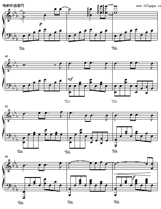 field of hope-动漫影视钢琴曲谱（图4）
