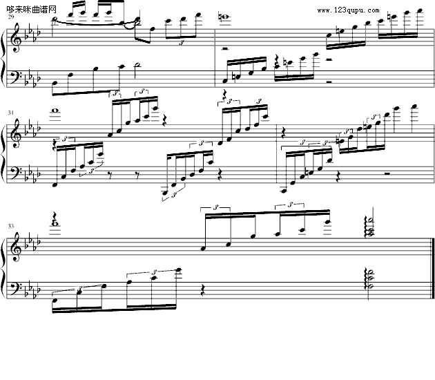 冬の回忆（改编版）-布拉希子钢琴曲谱（图5）