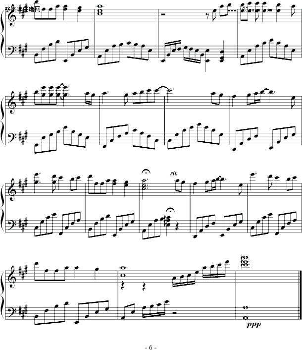 回忆的心痕-∮亞→薩∮钢琴曲谱（图6）