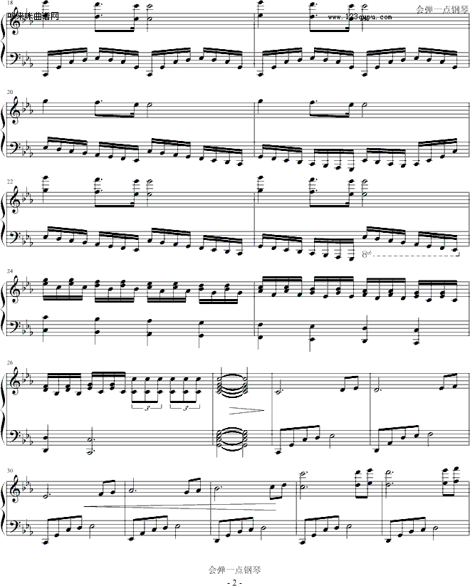 燃烧的愤怒-会弹一点钢琴钢琴曲谱（图2）