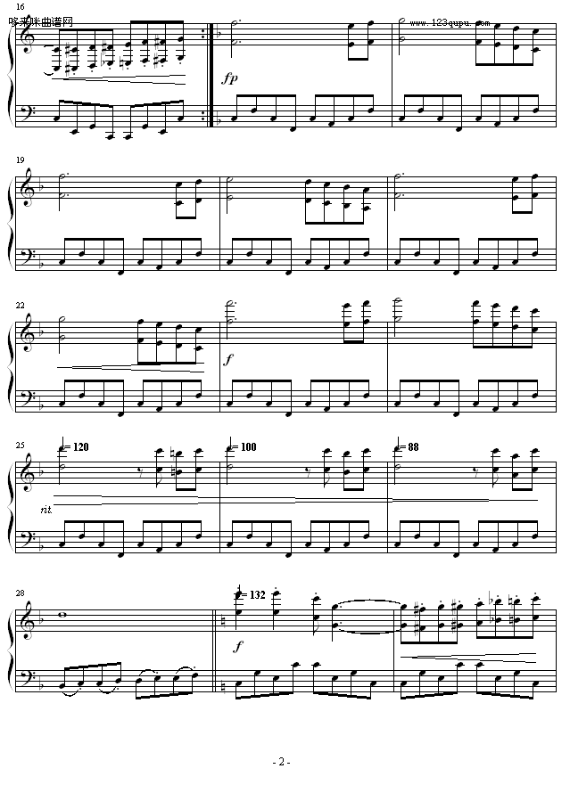 C大调奏鸣曲-曹博来钢琴曲谱（图2）