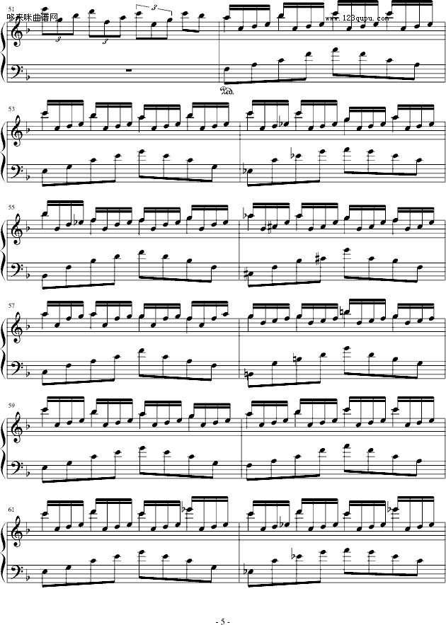 梦中漫游记-windtsao钢琴曲谱（图5）