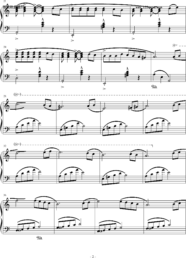 斯拉夫之歌-南山钢琴曲谱（图2）