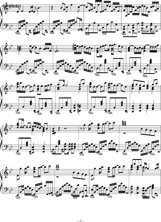 看到梦之后-名侦探柯南钢琴曲谱（图3）